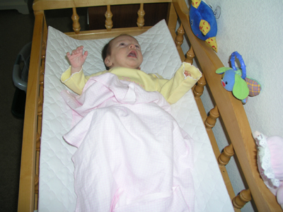 Alexandra in the changing table